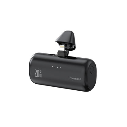 22.5W Ultra-Compact Mini Power Bank with Built-in Lightning & USB-C Connectors