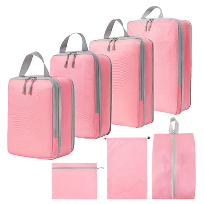 Compression Packing Cube Set - Water-Resistant Travel Luggage Organizers