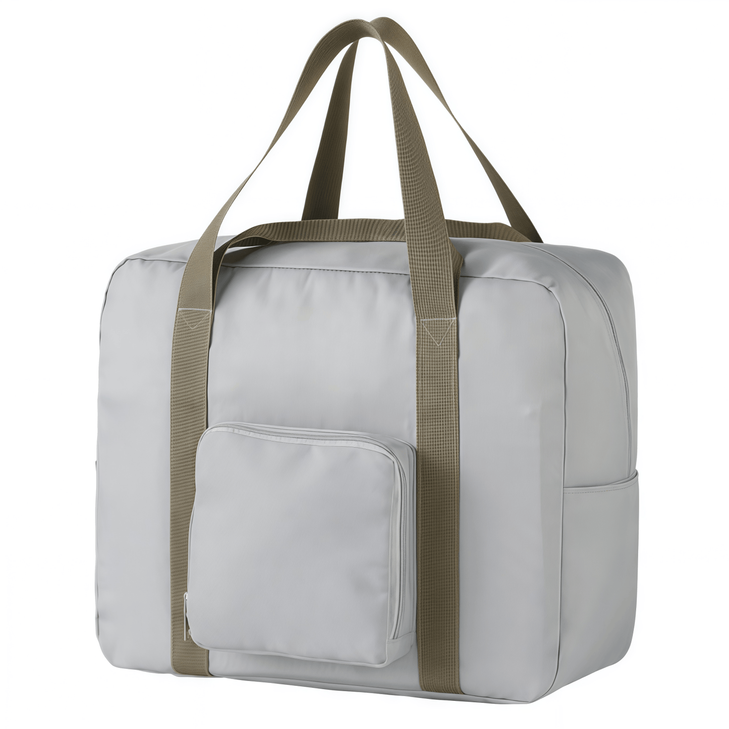 Foldable Travel Duffel Bag with Trolley Sleeve, Water-Resistant Oxford Cloth Overnight Weekender Tote for Luggage
