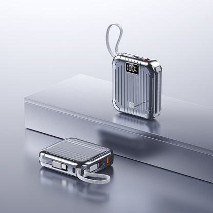 120W Fast Charging Power Bank with Built-in Cables & Digital LED Display - Portable Charger for iPhone, Type-C Devices
