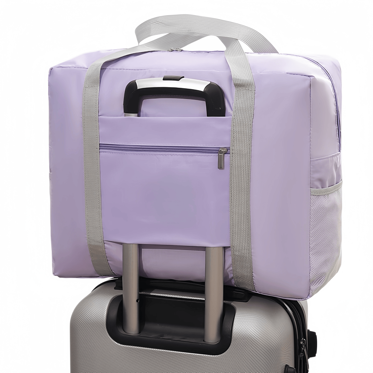 Water-Resistant Foldable Travel Duffel Bag - Carry-On Weekender Tote with Luggage Sleeve, 23L