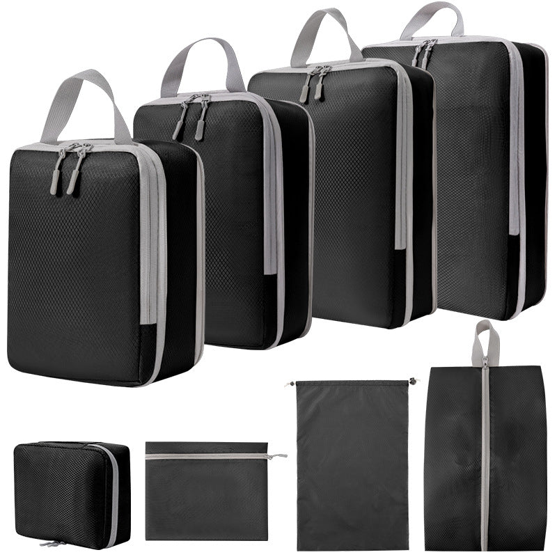 Compression Packing Cube Set - Water-Resistant Travel Luggage Organizers