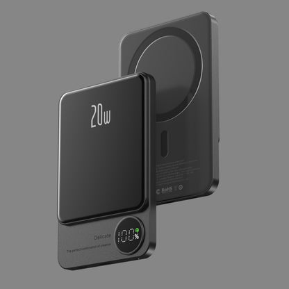 Ultra-Slim Magnetic Wireless Power Bank 15W Fast Charging PD 20W with Smart LED Display & Dual Input/Output Ports