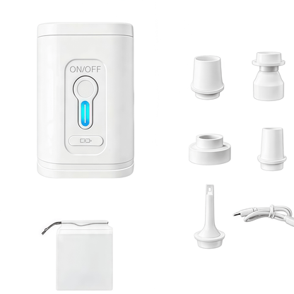 Portable Mini Air Pump - Rechargeable Electric Inflator & Deflator for Air Mattresses and Pool Floats