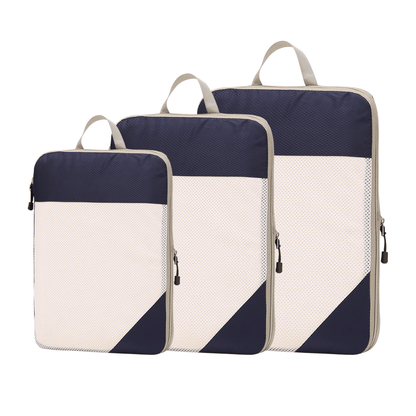 Compression Travel Packing Cubes & Organizer Set - Water-Resistant Ripstop Nylon