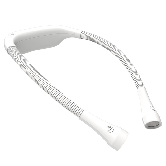 Rechargeable LED Neck Reading Light - Flexible Hands-Free Book Light with 3 Color Modes & Stepless Dimming