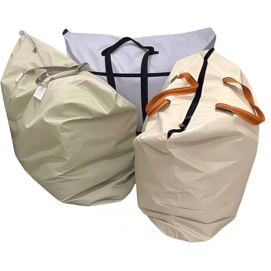 3-Piece Extra Large Woven Storage Tote Bag with Reinforced Handles - 90x70 cm (35.4x27.6 in)
