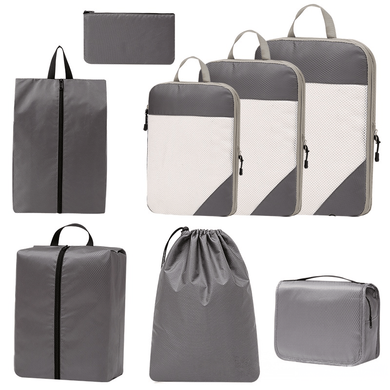 Compression Travel Packing Cubes & Organizer Set - Water-Resistant Ripstop Nylon