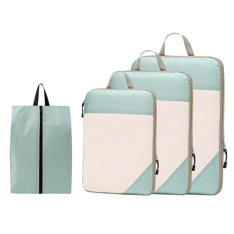 Compression Travel Packing Cubes & Organizer Set - Water-Resistant Ripstop Nylon