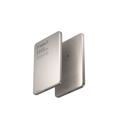 Ultra-Slim 5000mAh Magnetic Wireless Power Bank - 15W Wireless & 20W USB-C PD Fast Charging