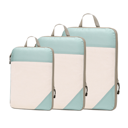 Compression Travel Packing Cubes & Organizer Set - Water-Resistant Ripstop Nylon