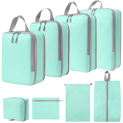 Compression Packing Cube Set - Water-Resistant Travel Luggage Organizers