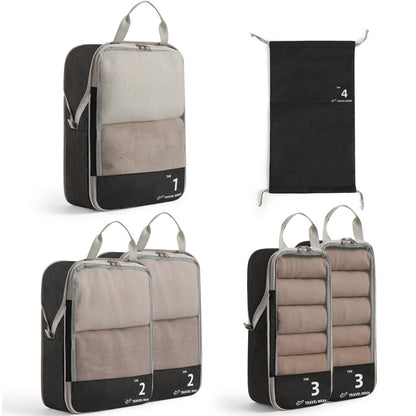 6-Piece Compression Packing Cubes Set for Travel, Lightweight Luggage Organizer Bags