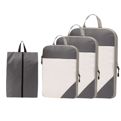 Compression Travel Packing Cubes & Organizer Set - Water-Resistant Ripstop Nylon