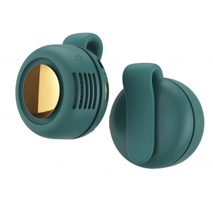 Portable Bladeless Clip-On Fan – 360° Airflow Personal Wearable Pocket Fan