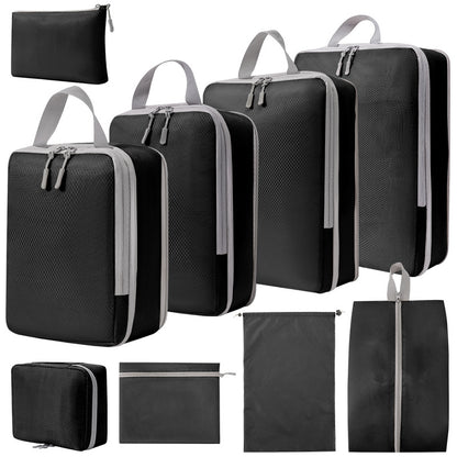 Compression Packing Cube Set - Water-Resistant Travel Luggage Organizers
