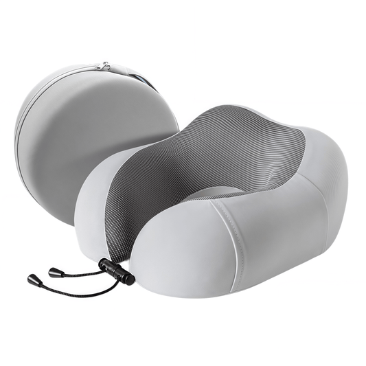 Ergonomic U-Shaped Memory Foam Travel Neck Pillow with Cooling Mesh and Carrying Case