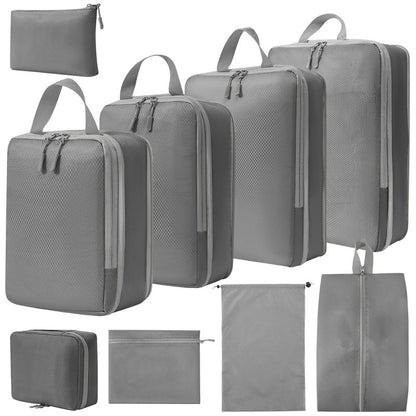 Compression Packing Cube Set - Water-Resistant Travel Luggage Organizers