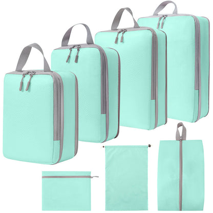 Compression Packing Cube Set - Water-Resistant Travel Luggage Organizers