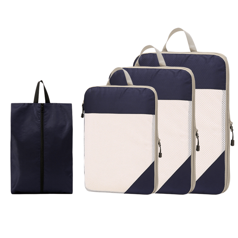 Compression Travel Packing Cubes & Organizer Set - Water-Resistant Ripstop Nylon