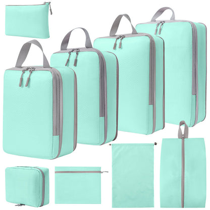 Compression Packing Cube Set - Water-Resistant Travel Luggage Organizers