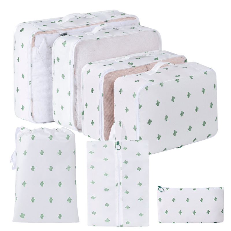 Water-Resistant Travel Packing Cubes Set - Luggage Organizers with Hanging Toiletry Bag & Shoe Pouches