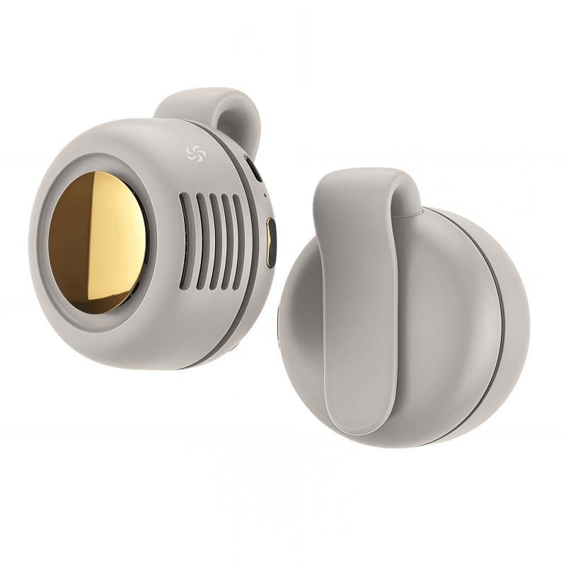 Portable Bladeless Clip-On Fan – 360° Airflow Personal Wearable Pocket Fan