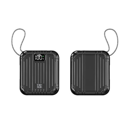 120W Fast Charging Power Bank with Built-in Cables & Digital LED Display - Portable Charger for iPhone, Type-C Devices
