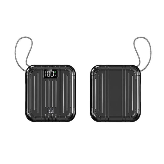 120W Fast Charging Power Bank with Built-in Cables & Digital LED Display - Portable Charger for iPhone, Type-C Devices