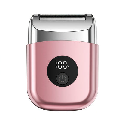 Compact Electric Foil Shaver with LED Display - Rechargeable Travel Hair Trimmer