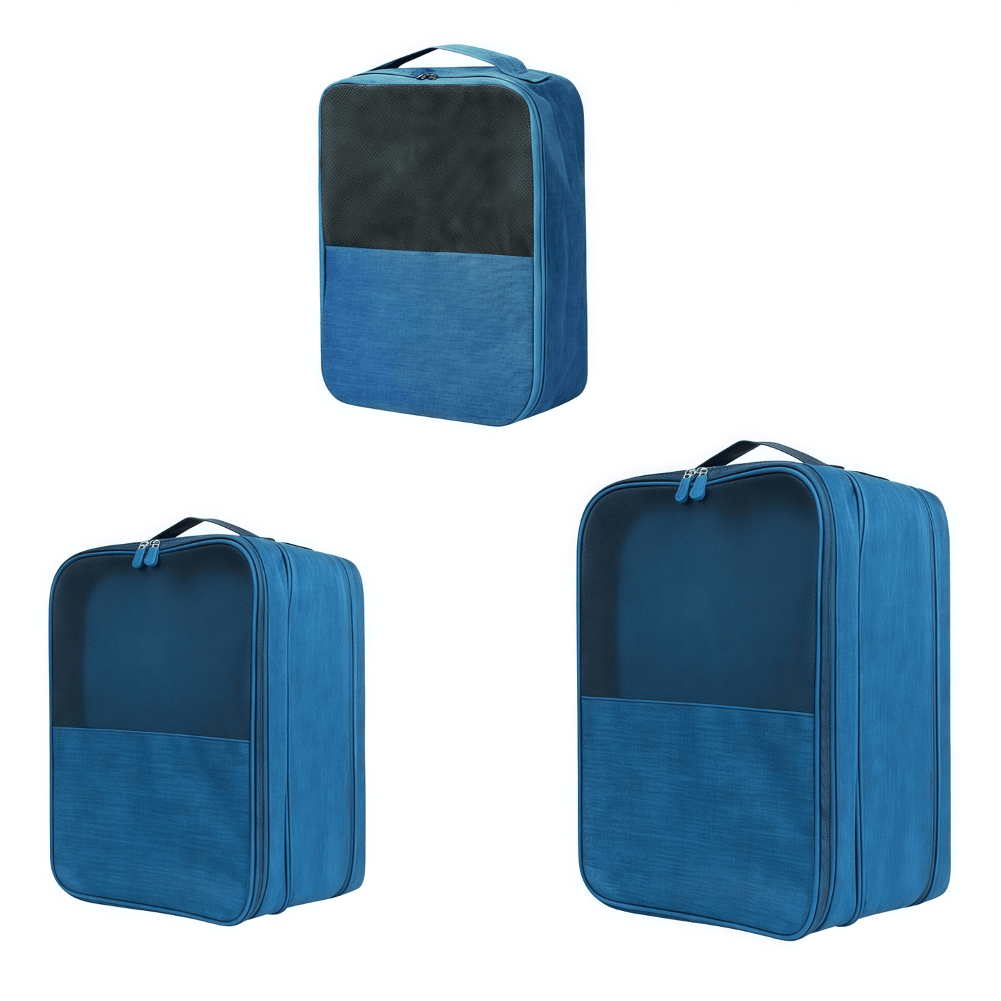 3-Layer Travel Shoe Bag Organizer with Luggage Strap, Water-Resistant Shoe Pouch for Men & Women
