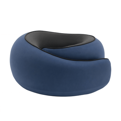 Ergonomic High-Density Memory Foam Travel Neck Pillow with 360° Support, Breathable Mesh & Travel Pouch