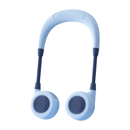 Portable Bladeless Neck Fan – Hands-Free Rechargeable Wearable Personal Fan with 360° Surround Cooling & 3 Speed Settings