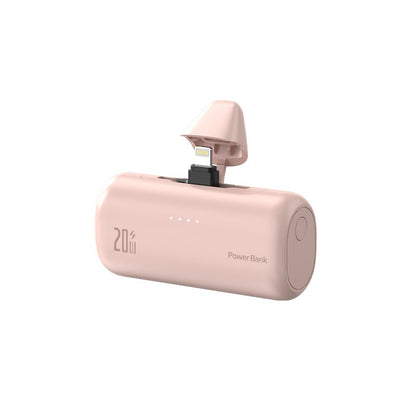22.5W Ultra-Compact Mini Power Bank with Built-in Lightning & USB-C Connectors