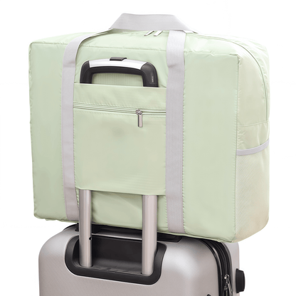 Water-Resistant Foldable Travel Duffel Bag - Carry-On Weekender Tote with Luggage Sleeve, 23L