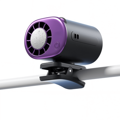 Portable Waist Clip Fan, 199-Speed Turbocharged Personal Cooling Fan with Digital Display & Lanyard