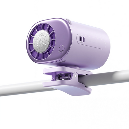Portable Waist Clip Fan, 199-Speed Turbocharged Personal Cooling Fan with Digital Display & Lanyard
