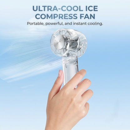 3-in-1 Portable Cyberpunk Mini Handheld Fan – Ultra-Quiet USB-C Rechargeable Personal Desk & Clip-On Fan with Cold Compress Feature
