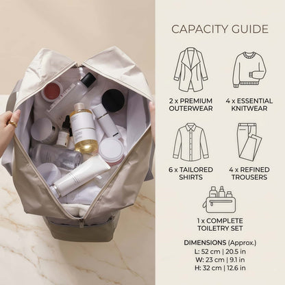 Water-Resistant Foldable Travel Duffel Bag - Carry-On Weekender Tote with Luggage Sleeve