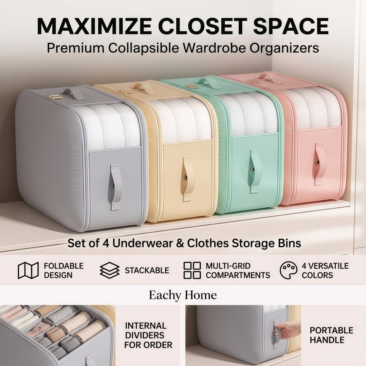 Multi-Layer Compressible Fabric Storage Bag with Air Valve and Window for Blankets Quilts, Multiple Sizes