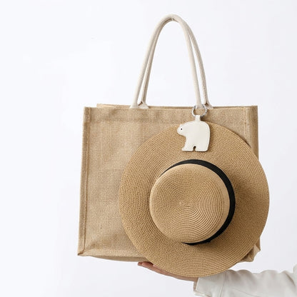 Magnetic Travel Hat Clip for Bag - PU Leather Hands-Free Hat Holder
