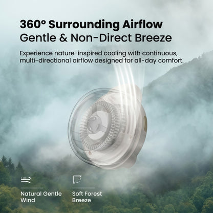 Portable Bladeless Clip-On Fan – 360° Airflow Personal Wearable Pocket Fan