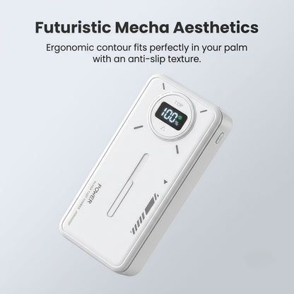 20000mAh Portable Power Bank with Built-in USB-C & Lightning Cables, 22.5W Fast Charging External Battery Pack with LED Digital Display