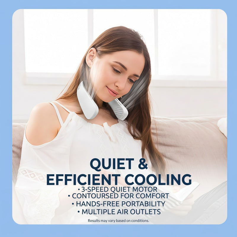 Portable Bladeless Neck Fan with Cooling Plate – 4000mAh Rechargeable Personal Neck Air Conditioner with LED Display & 100-Speed Airflow