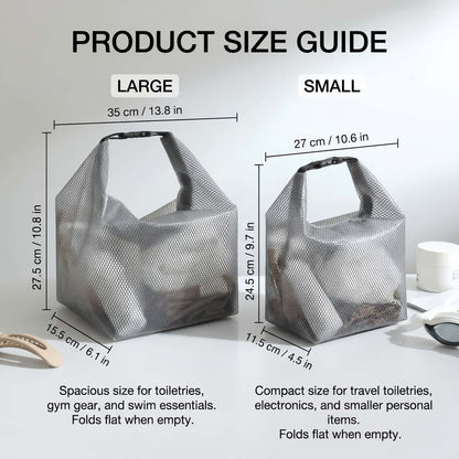 Water-Resistant EVA Mesh Travel Dry Bag - Roll-Top Swim, Gym & Toiletry Organizer