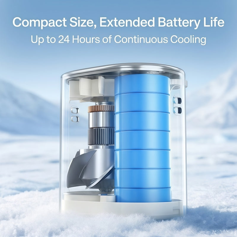 Portable Waist Clip Fan, 199-Speed Turbocharged Personal Cooling Fan with Digital Display & Lanyard