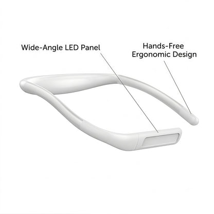 2-in-1 Flexible LED Neck Reading Light & Desk Lamp – Rechargeable, Stepless Dimming, 3 Color Temperatures