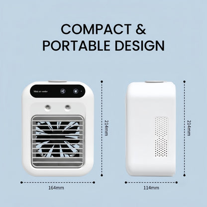 Portable Misting Desk Fan, 500ml Evaporative Air Cooler with Smart Touch Screen & 2 Speeds