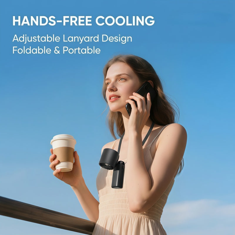 Portable Handheld Turbo Fan with Semiconductor Cooling Plate, 199 Stepless Speeds, 3000mAh Rechargeable Foldable Personal Desk Fan with LED Display