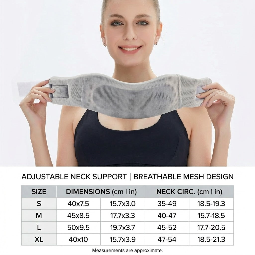 Soft Cervical Neck Support Collar - Breathable Foam Neck Brace